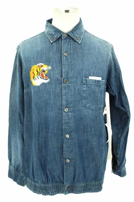 WHITE LINE (ホワイトライン) 虎 刺繍 DENIM SHIRTS メンズ トップス