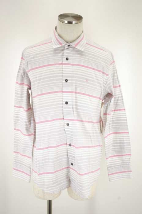 BURBERRY BLACK LABEL （バーバリーブラックレーベル） コットンボーダーシャツ メンズ トップス