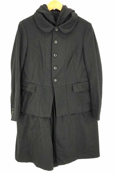 COMME des GARCONS COMME des GARCONS （コムデギャルソンコムデギャルソン） AD2012 レイヤードデザインウールコート コムコム レディース アウター