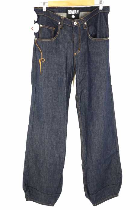 ROWAN(ローワン) EMBROIDERED NEEDLE WIDE JEANS ワイドデニムパンツ メンズ パンツ