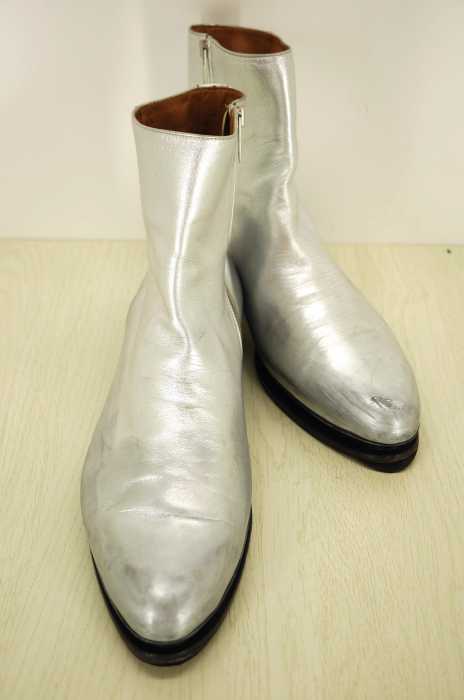 Maison Martin Margiela（メゾンマルタンマルジェラ） 22 ジップアップ シルバーメッキ コーティング サイドジップ レザー メンズ シューズ