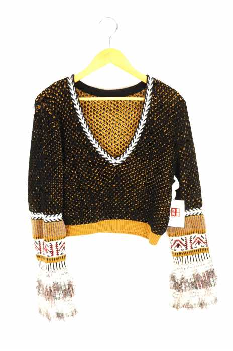 Mame Kurogouch(マメクロゴウチ) Ethnic Blend Knit V−neck Sweater レディース トップス