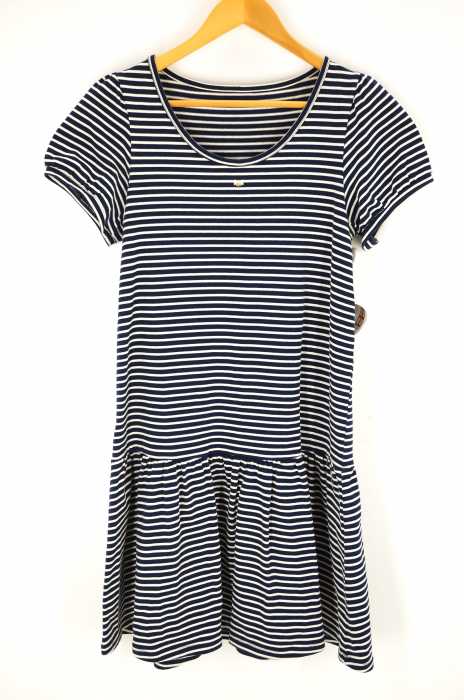 franche lippee black（フランシュリッペ ブラック） ギャザー切替ボーダーワンピース レディース ワンピース