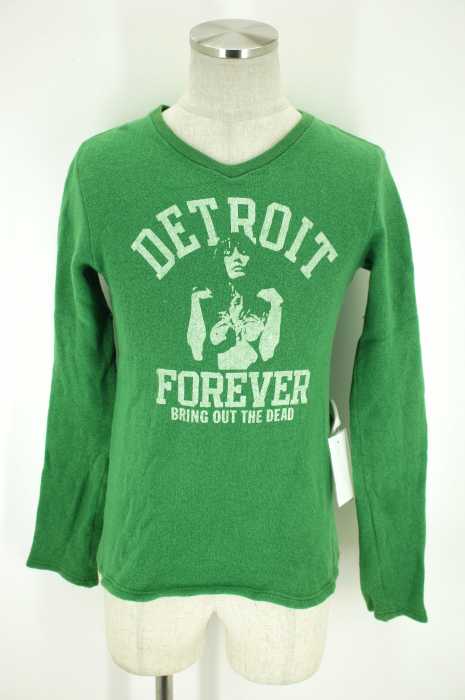 HYSTERIC GLAMOUR （ヒステリックグラマー） 13AW DETROIT FOREVER pt Vネックプルオーバー メンズ トップス