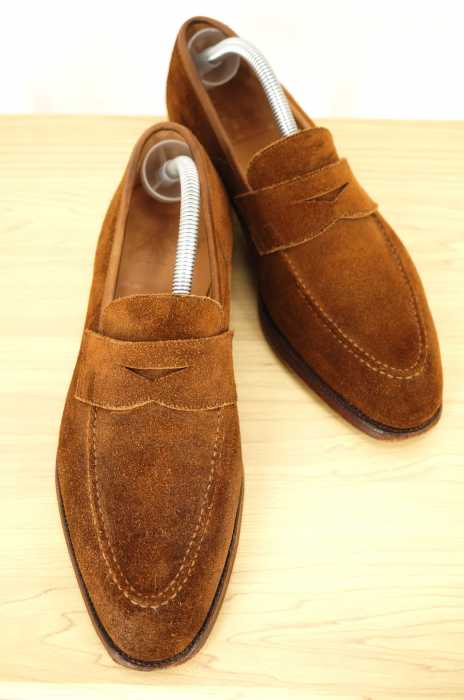 CROCKETT&JONES （クロケットアンドジョーンズ） SYDNEY　スウェードモカシンドレスシューズ メンズ シューズ