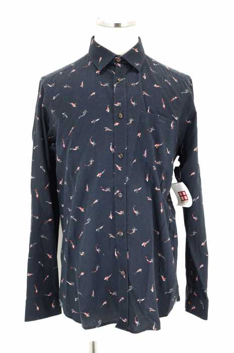 TED BAKER(テッドベイカー) LS MINI FISH PRINT SHIRT フィッシュ総柄シャツ メンズ トップス