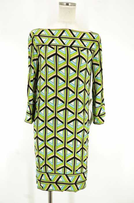 DIANE VON FURSTENBERG (ダイアンフォンファステンバーグ) シルクジャージー総柄ワンピース レディース ワンピース