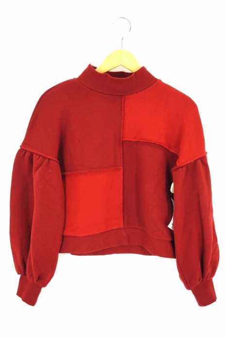 MILKFED. （ミルクフェド） PANELED TOP バルーンスリーブモックネックパネルドスウェットトップス レディース トップス
