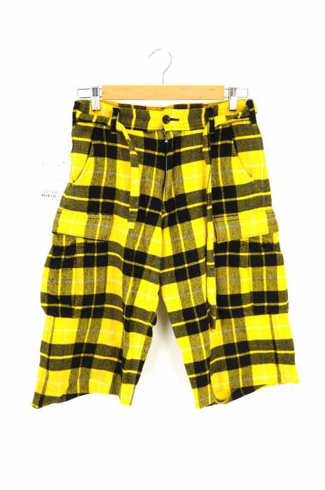 COMME des GARCONS （コムデギャルソン） AD2002 02AW タータンチェックウールカーゴハーフパンツ レディース パンツ