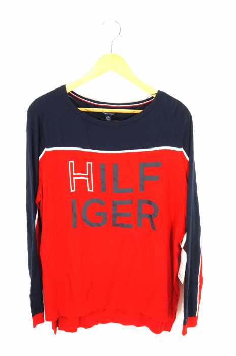 TOMMY HILFIGER （トミーヒルフィガー） ロゴブリントロングTシャツ レディース トップス