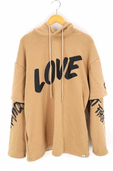 little sunny bite（リトルサニーバイト） LOVE fake layered hoodie レディース トップス