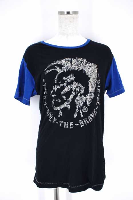 DIESEL （ディーゼル） プリントトリムTシャツ メンズ トップス