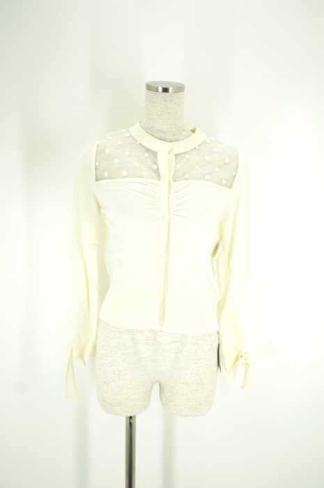 snidel （スナイデル） 2014 ドットパネル刺繍ニットカーディガン レディース トップス