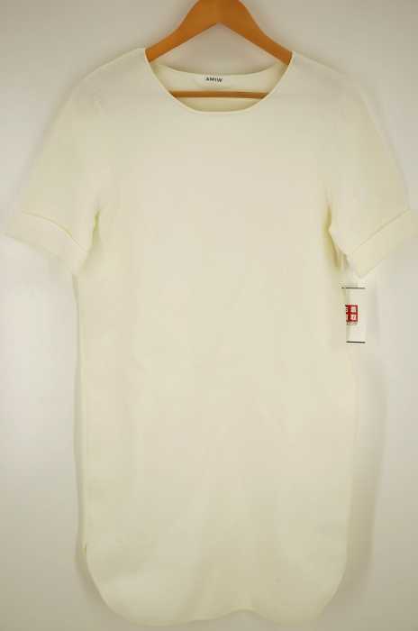 AMIW（アミウ） TWO PLY KNIT DRESS  ニットドレス  ボンディングワンピース レディース ワンピース