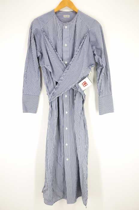 INSCRIRE(アンスクリア) Stripe Wrap Shirt Dress レディース ワンピース