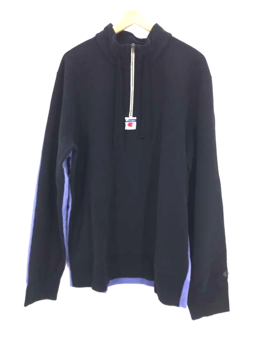 Champion（チャンピオン） 90s Vintage Print Half Zip-Up Sweatshirt メンズ トップス
