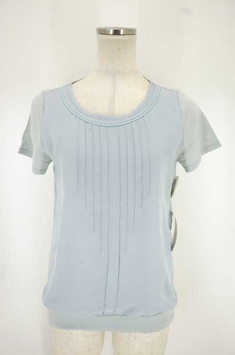UNITED ARROWS green label relaxing （ユナイテッドアローズグリーンレーベルリラクシング） CR SC フェイクパール ピンタック PO カットソー レディース トップス