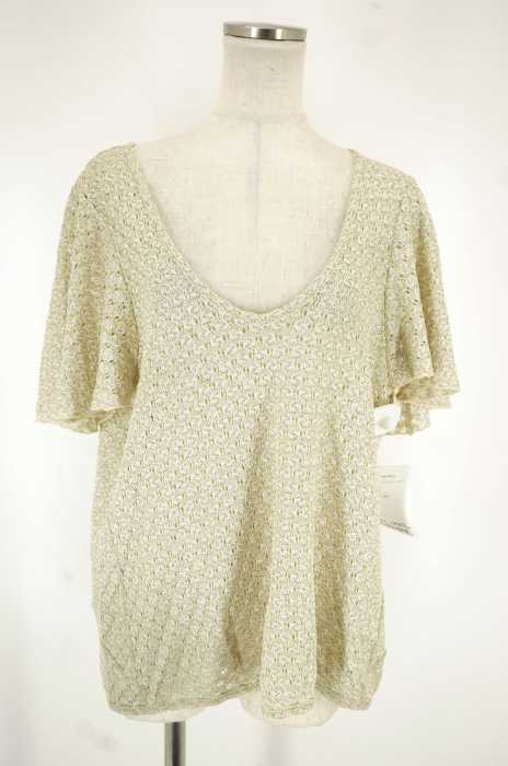 TSUMORI CHISATO （ツモリチサト） ラメ糸ニットTシャツ レディース トップス