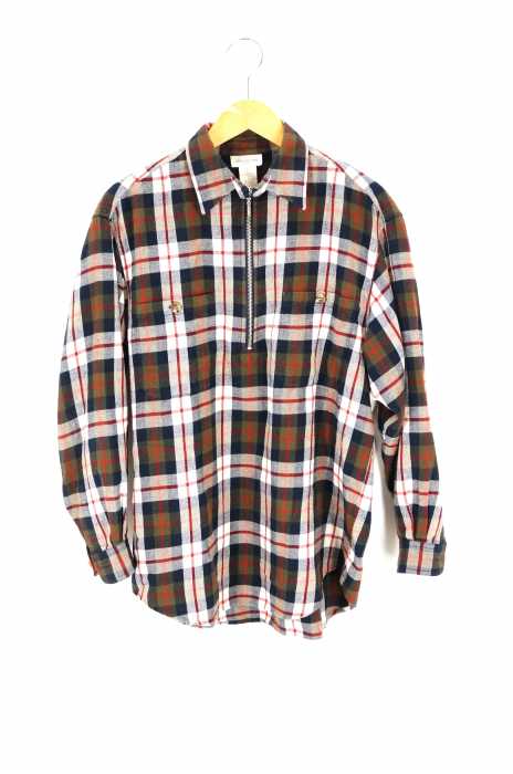 JONES NEW YORK（ジョーンズニューヨーク） ハーフジップチェックネルシャツ メンズ トップス
