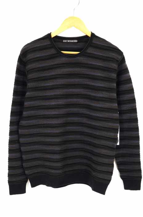 ISSEY MIYAKE ストライプニット イッセイミヤケ メンISSEY MIYAKE MEN 染めストライプコットン