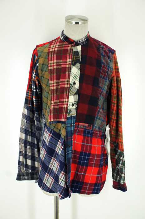 Rebuild by Needles パッチワークネルシャツ L