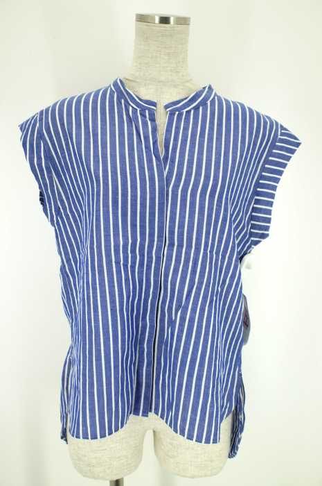 ivory court （） 17SS　ノースリーブリネン混ストライプシャツ レディース トップス