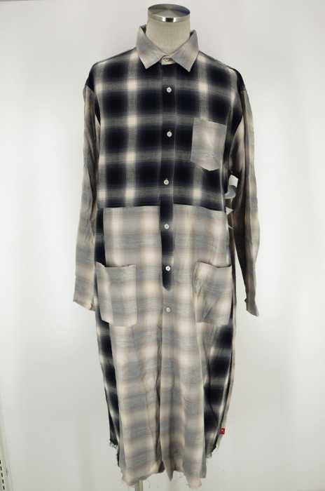 MACKDADDY x VIRGOwearworks（マックダディ ヴァルゴウェアワークス） 17AW LONG SHIRT チェック柄ロングシャツ メンズ トップス