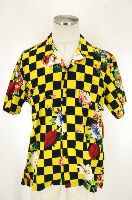 24karats （24カラッツ） Floral Checker Shirt SS  フローラルチェッカー半袖シャツ メンズ トップス