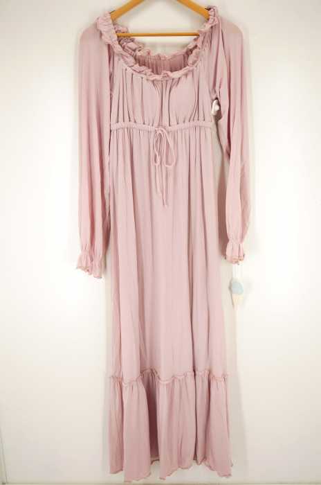 gelato pique （ジェラートピケ） フリルコットンパジャマワンピース