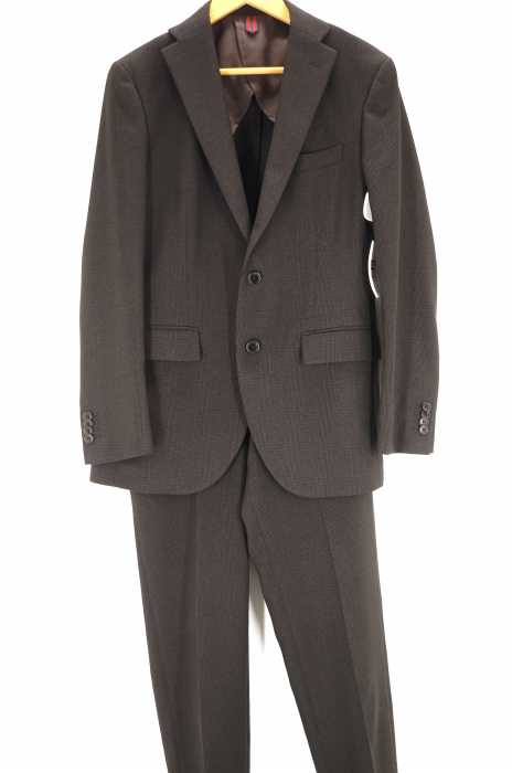 THE SUIT COMPANY (スーツカンパニー) グレンチェック 2Bテーラードジャケット テーパードスラックスパンツ メンズ セットアップ