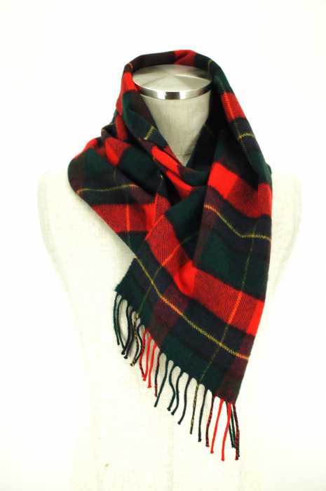 Johnston of Elgin (ジョンストンズ オブ エルガン) CASHMERE カシミア チェックマフラー メンズ ファッション雑貨