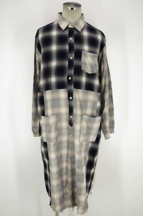MACKDADDY x VIRGOwearworks（マックダディ ヴァルゴウェアワークス） 17AW LONG SHIRT チェック柄ロングシャツ メンズ トップス