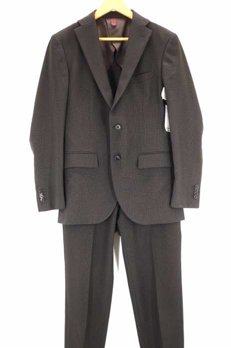 THE SUIT COMPANY (スーツカンパニー) グレンチェック 2Bテーラードジャケット テーパードスラックスパンツ メンズ セットアップ