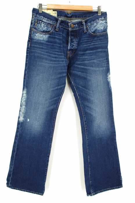 Abercrombie & Fitch （アバクロンビーアンドフィッチ） ペンキダメージ加工フレアデニムパンツ メンズ パンツ