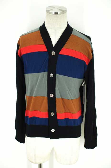 COMME des GARCONS HOMME PLUS (コムデギャルソンオムプリュス) AD2001 ウール切替カーディガン メンズ トップス