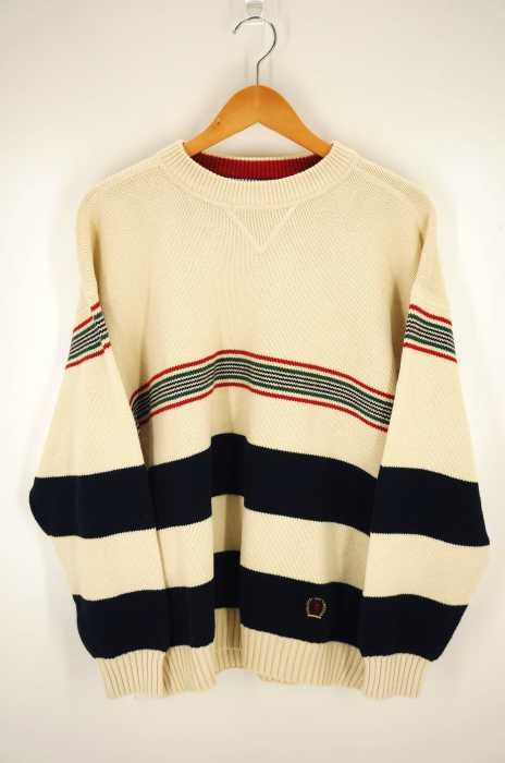 TOMMY HILFIGER （トミーヒルフィガー） ポイント刺繍ローゲージニット メンズ トップス