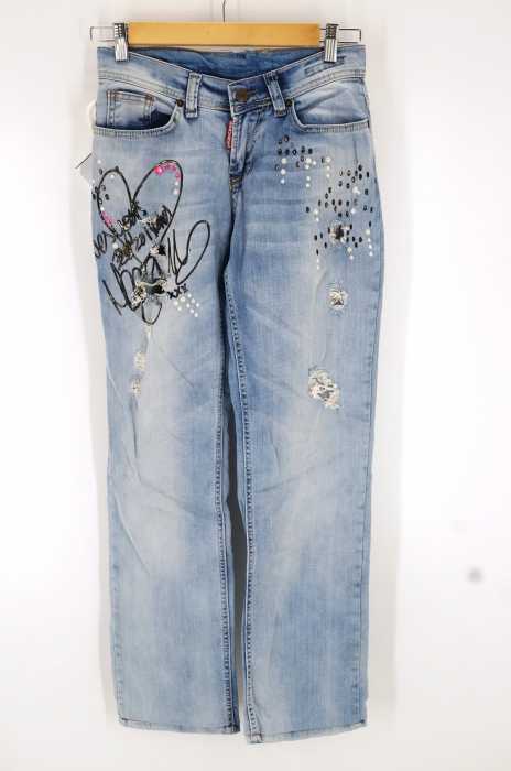 DSQUARED2 （ディースクエアード） クラッシュデニム スキニー レディース パンツ