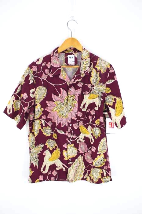 ZARA（ザラ） 総柄オープンカラーシャツ メンズ トップス