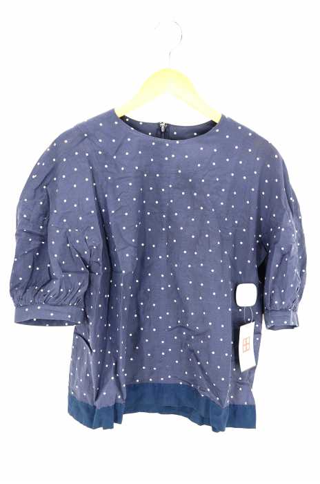 tricot COMME des GARCONS （トリココムデギャルソン） AD2016 裾切替ドット柄プルオーバーブラウス レディース トップス
