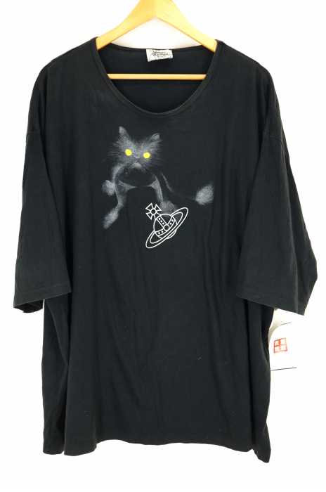Vivienne Westwood MAN（ヴィヴィアンウエストウッドマン） PIDDLE CAT BIG T-SHIRTS  キャットプリンンビッグTシャツ  ワイドシルエット ルーズ メンズ トップス