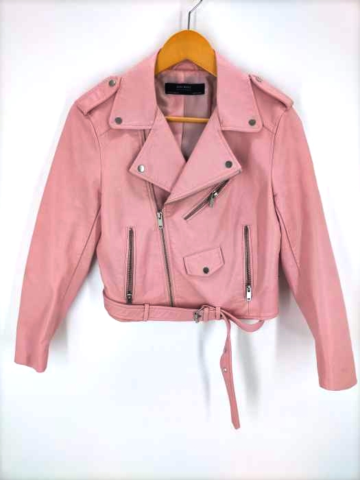 ZARA BASIC（ザラベーシック） フェイクレザーダブルライダースジャケット レディース アウター