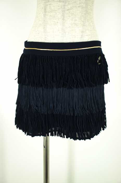 ELISABETTA FRANCHI() フリンジレザーミニスカート レディース スカート