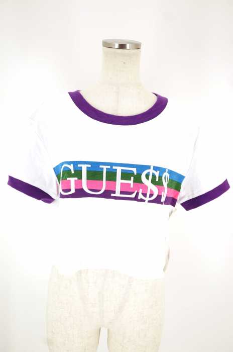 GUESS (ゲス) クルーネックショートTシャツ レディース トップス