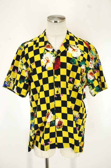 24karats （24カラッツ） Floral Checker Shirt SS  フローラルチェッカー半袖シャツ メンズ トップス