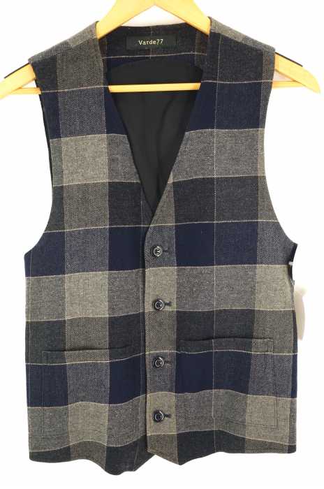 Varde77（バルデセブンティセブン） BLOCK PATTERN VEST ブロックパターンベスト ブロックチェック メンズ トップス