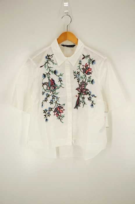 ZARA WOMAN （ザラ ウーマン） 花柄刺繍シャツ レディース トップス