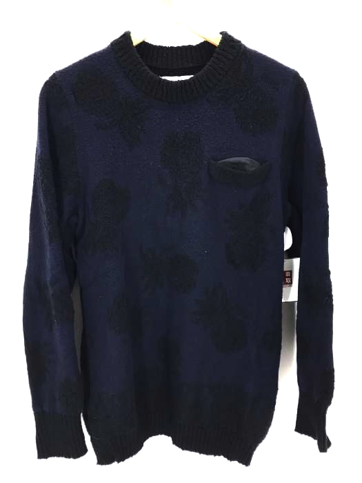 SACAI サカイ　パイナップル柄　総柄　クルーネックニット SACAI サカイパイナップル柄クルーネックニット