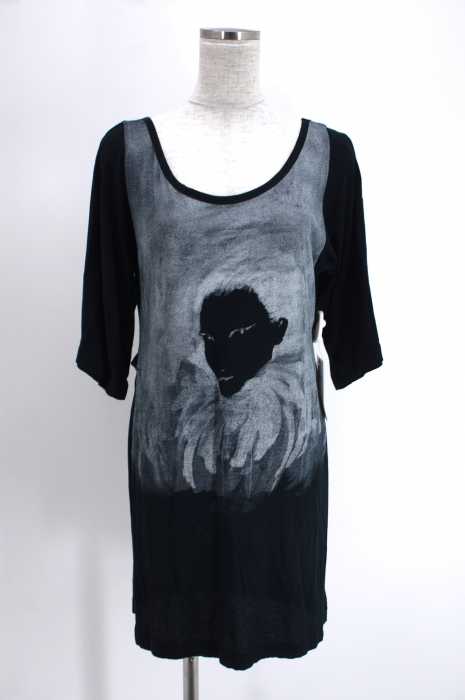Yohji Yamamoto（ヨウジヤマモト） Scoop Neck Printed Top カットソー レディース トップス