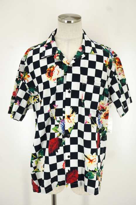 24karats （24カラッツ） Floral Checker Shirt SS  フローラルチェッカー半袖シャツ メンズ トップス