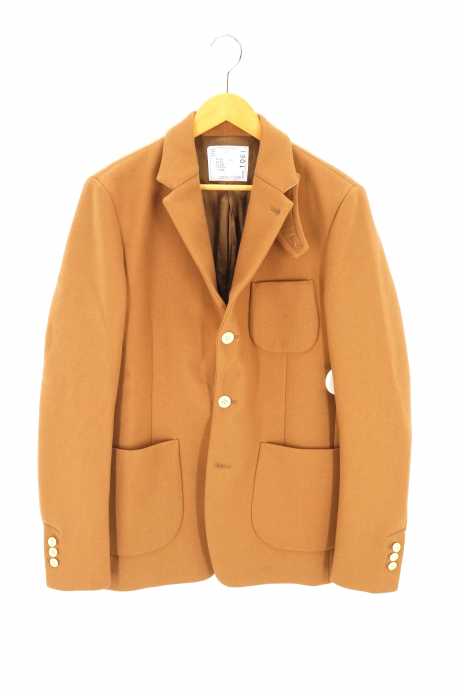Sacai（サカイ） チンストラップ付ウールテーラードジャケット メンズ アウター